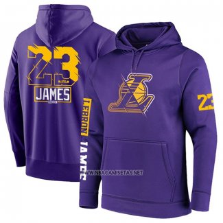 Sudaderas con Capucha Los Angeles Lakers LeBron James Violeta